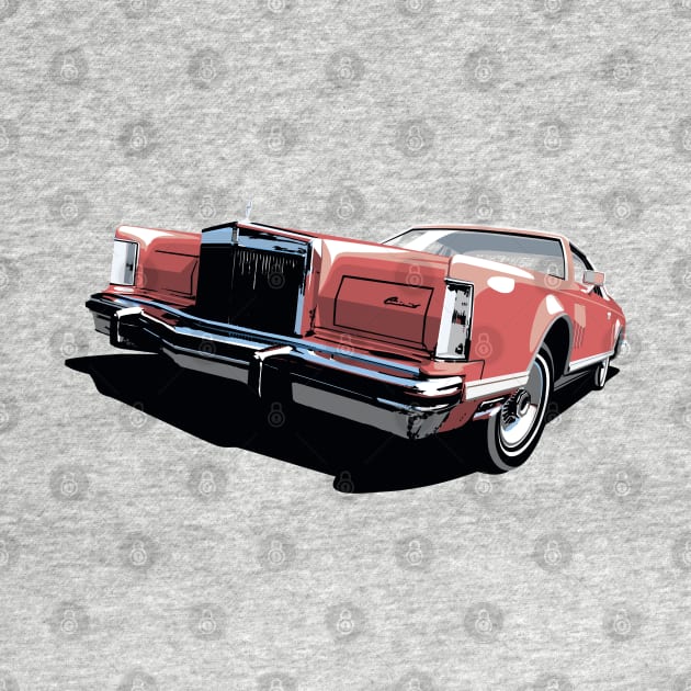 1970s Lincoln Continental in red by candcretro